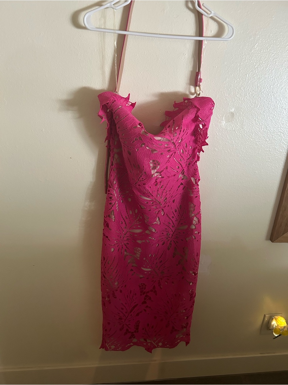 Pink and tan cocktail dress!